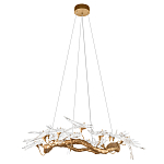 Люстра подвесная с прозрачными стеклянными птичками на ветвях Диаметр 100 см Serip Voa варинант исполнения - 2 | Loft Concept в Тюмени