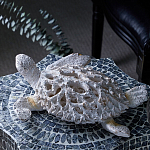 Статуэтка черепаха с ажурным панцирем и детализированной текстурой в белом цвете Marine Accessories варинант исполнения - 7 | Loft Concept в Тюмени