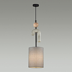 Подвесной светильник с серым тканевым плафоном Flourish варинант исполнения - 3 | Loft Concept в Тюмени