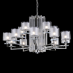 Люстра многоярусная с 15-ю цилиндрическими плафонами из стекла Laurent варинант исполнения - 1 | Loft Concept в Тюмени