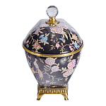 Шкатулка черного цвета с цветочной росписью Eden Garden варинант исполнения - 3 | Loft Concept в Тюмени