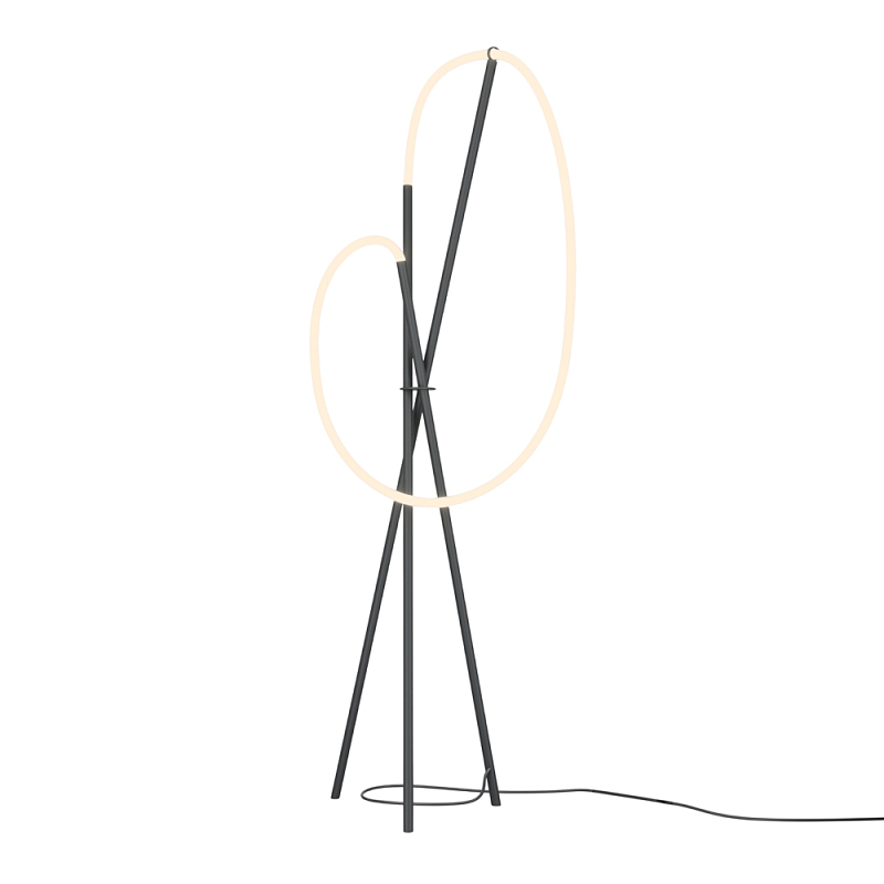 Напольный светильник Crochet 3000К 36Вт Черный Латунь в Тюмени | Loft Concept 