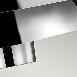 Подвесной светильник с широким многоярусным металлическим плафоном цвета никель в современном стиле Feiss варинант исполнения - 5 | Loft Concept в Тюмени