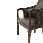 Кресло кожаное на 4-х деревянных ножках из массива березы Ethan Armchair brown варинант исполнения - 4 | Loft Concept в Тюмени