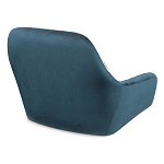 Стул с мягкой синей обивкой из велюра и подъемно-поворотным механизмом на черных колесиках Harper Blue варинант исполнения - 3 | Loft Concept в Тюмени