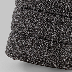 Пуф Three Gray в ткани букле серого цвета варинант исполнения - 6 | Loft Concept в Тюмени