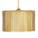 Люстра с золотым фактурным каркасом и тканевым абажуром Lustery Gold варинант исполнения - 3 | Loft Concept в Тюмени