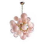 Люстра розовые шары на золотом каркасе Pink Light Bubbles варинант исполнения - 1 | Loft Concept в Тюмени