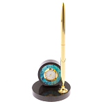 Часы настольные с ручкой из натурального камня Stone Clock варинант исполнения - 1 | Loft Concept в Тюмени