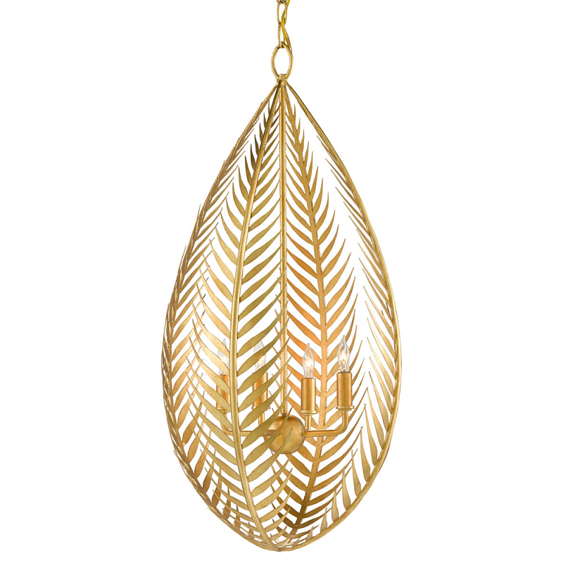 Люстра каплевидной формы из золотых пальмовых листьев Graceful Palm Branch Золотой Люстра каплевидной формы из золотых пальмовых листьев Graceful Palm Branch Золотой в Тюмени | Loft Concept
