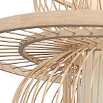 Подвесной светильник фигурный из деревянных прутьев с плафоном из натуральной ткани Light Inside the Cell варинант исполнения - 6 | Loft Concept в Тюмени