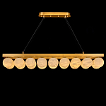 Люстра линейная прямоугольная с сферическими плафонами Phased Spheres варинант исполнения - 2 | Loft Concept в Тюмени