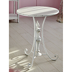 Столик белый кованный в прованском стиле Vaucluse варинант исполнения - 5 | Loft Concept в Тюмени