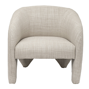 Дизайнерское кресло мягкое в белой обивке White Canvas