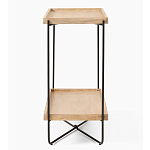 Консоль деревянной столешницей и полкой Wooden Table Top and Shelf варинант исполнения - 1 | Loft Concept в Тюмени