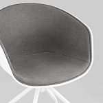 Офисное кресло из пластика с мягким сиденьем Eggshell Grey варинант исполнения - 7 | Loft Concept в Тюмени