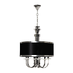 Люстра подвесная круглая с черным абажуром и чашей крепления в форме многогранника Natural Concepts варинант исполнения - 2 | Loft Concept в Тюмени