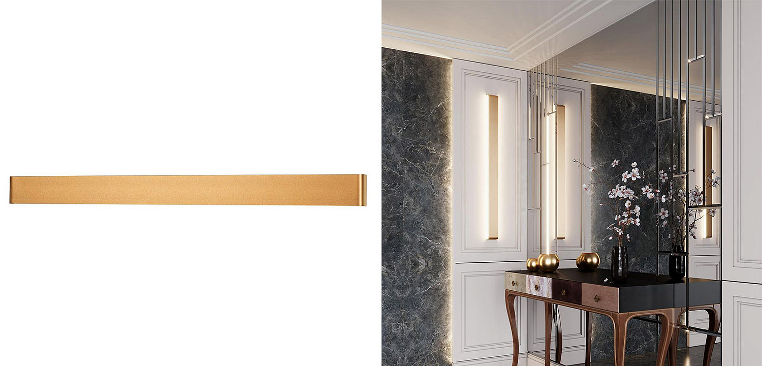 Бра Obverse Gold Long Wall lamp Бра Obverse Gold Long Wall lamp - Loft-Concept в Тюмени