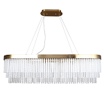 Люстра подвесная овальная со стеклянными трубками Nembus варинант исполнения - 1 | Loft Concept в Тюмени