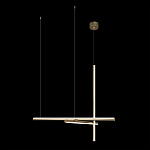 Люстра с 3-мя  пересекающимися цилиндрическими плафонами на тонких тросах Trumpet tube варинант исполнения - 7 | Loft Concept в Тюмени