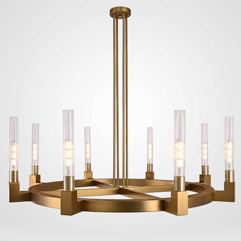 Люстра CANELLE Round Chandelier 8 Modern Brass Латунь в Тюмени | Loft Concept 