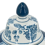 Ваза с крышкой и голубым цветочным рисунком на белом фоне Blue & White Ornament варинант исполнения - 3 | Loft Concept в Тюмени