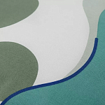 Подушка декоративная хлопковая мятного цвета с абстрактным принтом Elysian Flow Breeze варинант исполнения - 3 | Loft Concept в Тюмени