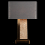 Настольная лампа с основанием из натурального камня c серым прямоугольным абажуром Lapis Tiburtinus варинант исполнения - 2 | Loft Concept в Тюмени