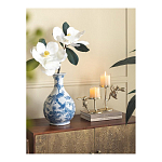 Ваза с мотивами цветущего сада с попугаями Blue Vase Inspired by Nature варинант исполнения - 4 | Loft Concept в Тюмени