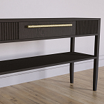 Дизайнерская Консоль с полкой и ящиком Primo Темный орех варинант исполнения - 3 | Loft Concept в Тюмени