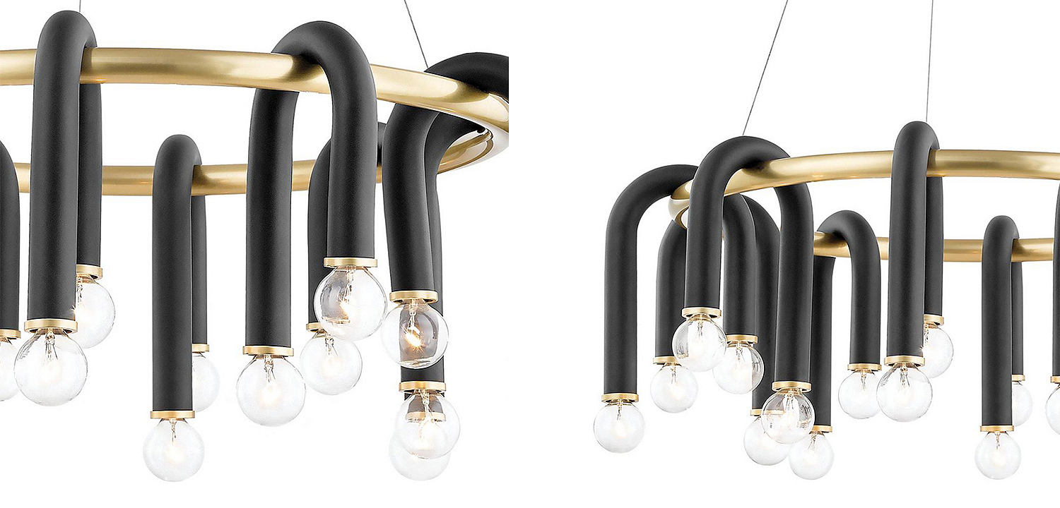 Люстра Paulson floppy chandelier round gold Люстра Paulson floppy chandelier round gold - Loft-Concept в Тюмени
