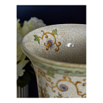 Ваза из фарфора на бронзовом основании Turquoise Blooming Garden варинант исполнения - 7 | Loft Concept в Тюмени