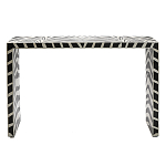Консоль Дизайнерская Kenya Console ZEBRA Bone Inlay black варинант исполнения - 1 | Loft Concept в Тюмени