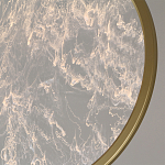 Светодиодный подвесной светильник круглой формы с металлической рамой золотого цвета Marble Glow 47 варинант исполнения - 4 | Loft Concept в Тюмени