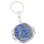 Зеркало брелок карманное двухстороннее из натурального камня Лазурит Stone Mirrors варинант исполнения - 5 | Loft Concept в Тюмени