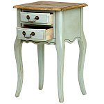 Прикроватная тумба из массива березы светло-бирюзовая Montmartre Provence Bedside Table варинант исполнения - 4 | Loft Concept в Тюмени