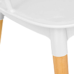 Пластиковый стул на ножках из массива бука Ferret Spiral White варинант исполнения - 5 | Loft Concept в Тюмени