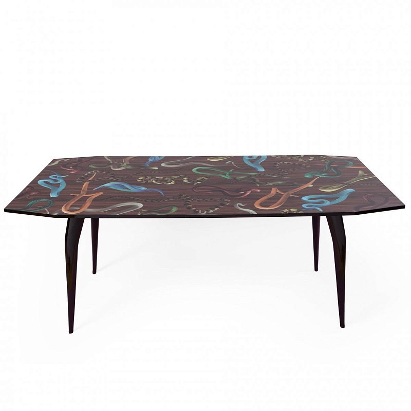 Обеденный стол Seletti Table Snakes On Wood Черный Мульти Обеденный стол Seletti Table Snakes On Wood Черный Мульти в Тюмени | Loft Concept