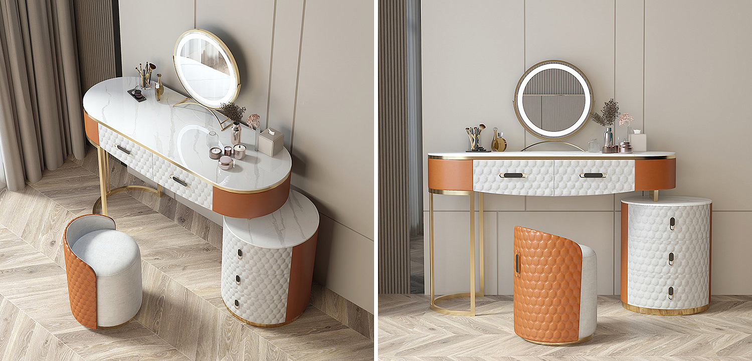 Трельяж Kathryn Bedroom Dressing Table Orange Трельяж Kathryn Bedroom Dressing Table Orange - Loft-Concept в Тюмени