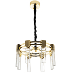 Люстра с прямоугольными хрустальными плафонами Glass Rectangles Gold Chandelier 46 варинант исполнения - 2 | Loft Concept в Тюмени