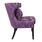 Полукресло с мягкой обивкой из жаккарда на 4-х ножках из массива березы Baroque Armchair violet варинант исполнения - 1 | Loft Concept в Тюмени