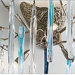 Бра с ветвистым каркасом из металла и подвесками из стекла Droplet Chandelier варинант исполнения - 3 | Loft Concept в Тюмени