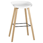 Барный стул на ножках из натурального дерева Boras White варинант исполнения - 1 | Loft Concept в Тюмени