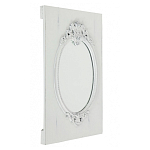 Зеркало белое овальное в прямоугольной деревянной раме с легкими потертостями White Provence варинант исполнения - 2 | Loft Concept в Тюмени