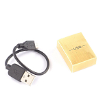 Зажигалка электронная с накладкой из натурального камня Содалит и с USB проводом для зарядки Stone Lighters варинант исполнения - 4 | Loft Concept в Тюмени