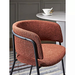 Стул полукруглый мягкий с буклированной обивкой Chair with Boucle Upholstery варинант исполнения - 6 | Loft Concept в Тюмени