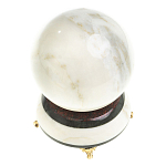 Шар декоративный на подставке из натуральных камней Змеевик и Мрамор Белый Natural Stone Spheres 10.5 см варинант исполнения - 1 | Loft Concept в Тюмени