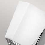 Бра с белым матовым плафоном на прямоугольном основании цвета хром Hinkley варинант исполнения - 4 | Loft Concept в Тюмени