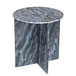 Столик кофейный с столешницей из черного мрамора Compact Black Marble Table варинант исполнения - 2 | Loft Concept в Тюмени