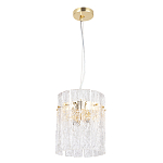 Подвесной светильник цилиндрической формы с текстурными стеклянными элементами Textured Glass Chandelier варинант исполнения - 2 | Loft Concept в Тюмени